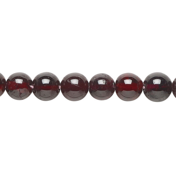 Bead, garnet (dyed), 7mm hand-cut round, C grade, Mohs hardness 7 to 7-1/2. Sold per 15-1/2" to 16" strand. image number 0