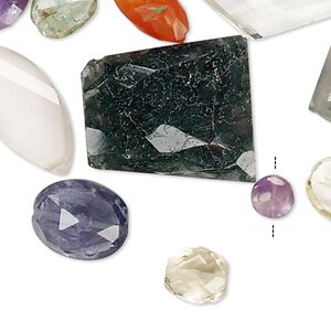 Multi-gemstone 1pkg1, hand-cut mixed shape bead 25g mix 6mm-33x14mm