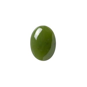 Nephrite jade 1pkg1, calibrated oval cab natural 18x13mm