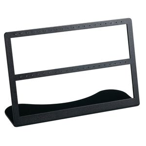 Display, earring, acrylic, black, 9 x 6 x 3-inch textured. Sold individually.