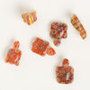 Bead, millefiori glass, translucent red-orange and multicolored, 18x11mm-23x14mm half-drilled turtle. Sold per pkg of 6. image number 0