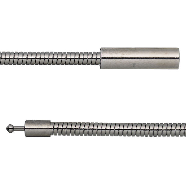 Chain, gunmetal-plated brass, 3mm omega, 7-1/2 inches with pop-style clasp, fits beads with 4.5mm or larger hole. Sold individually. image number 0