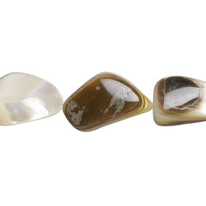 Black lip / gold lip / mother-of-pearl shell 1pkg1, nugget bead 15 inch medium to extra-large