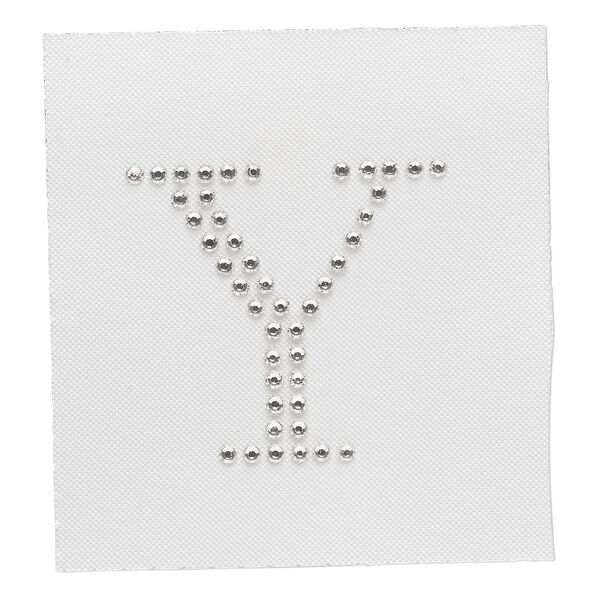 Iron-on transfer 1pk crystal clear, Preciosa Czech crystal 35.5x33.5mm "Y" image number 0