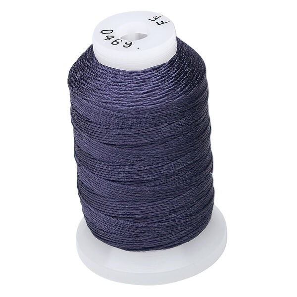 Thread, Purely Silk™, navy blue, size FF. Sold per 115-yard spool. image number 0