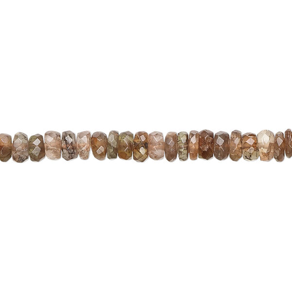 Andalusite 1pkg1, hand-cut faceted rondelle bead natural B grade, 13 inch 4x2mm-5x3mm image number 0