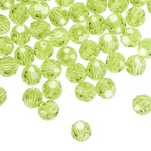 Bead 144pk citrus green, Crystal Passions® 6mm round 5000