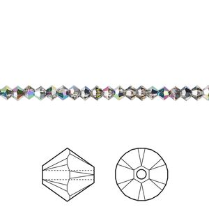 Bead 48pk crystal vitrail medium, Crystal Passions® 3mm bicone 5328