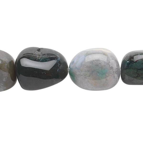 Bead, fancy jasper (natural), medium tumbled nugget, Mohs hardness 6-1/2 to 7. Sold per 15-1/2" to 16" strand. image number 0