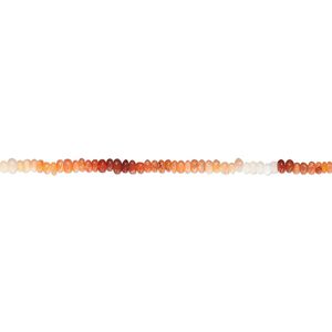 Fire opal 1pkg1, hand-cut rondelle bead natural 14 inch 3x2mm-4x3mm