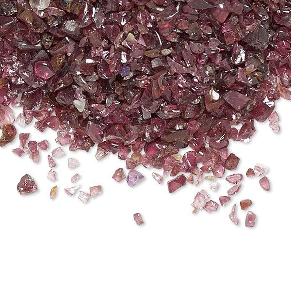 Inlay chip, garnet (natural), mini undrilled chip, Mohs hardness 7 to 7-1/2. Sold per 50-gram pkg. image number 0