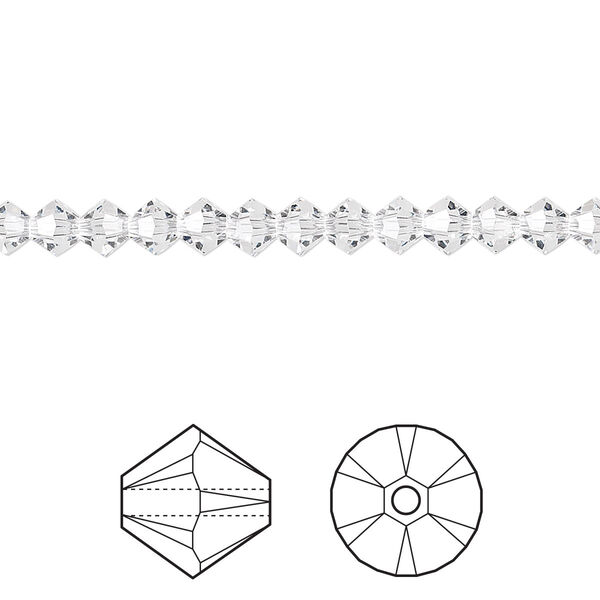 Bead 48pk crystal, Crystal Passions® 4mm bicone 5328 image number 0
