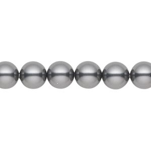 Pearl 250pk dark grey, Swarovski® 8mm round 5810