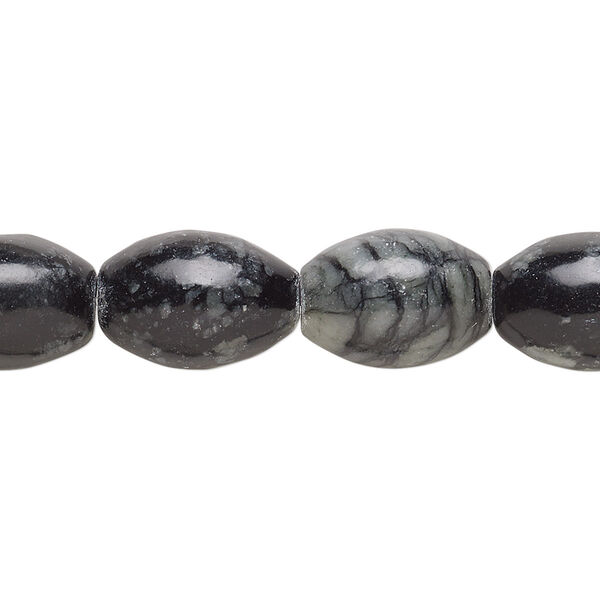 Bead, Picasso serpentine (natural), 14x10mm oval, C grade, Mohs hardness 2-1/2 to 6. Sold per 15-inch strand. image number 0