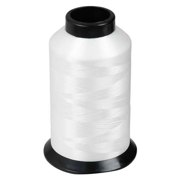 Thread, Nymo® 1pkg1, nylon, white, size OO, 2-ounce spool. image number 0