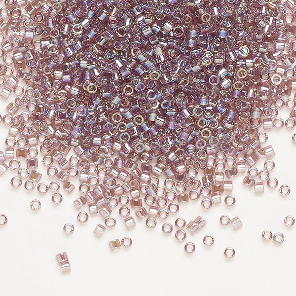 Seed bead, Delica®, glass, pkg/7.5g, #11 round, translucent rainbow smoky amethyst (DB-0173). image number 0