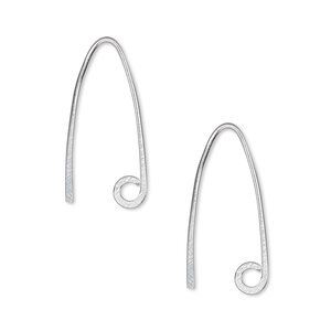 Ear wire fishhook 1pkg10 Hill Tribes silver-plated, 23mm / open loop, 18 gauge brass 5 pair