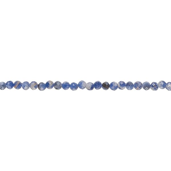 Sodalite 1pkg1, hand-cut faceted round bead natural 12 inch 2mm image number 0