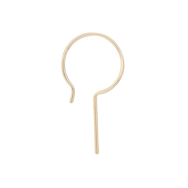 Ear wire French hook 1pkg50 14Kt gold-filled, 29mm long shank, 20 gauge 25 pair image number 0