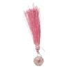 Strawberry quartz / garnet 1pkg1, top-drilled hand-cut 1sided carved flower bead natural, 14mm image number 2