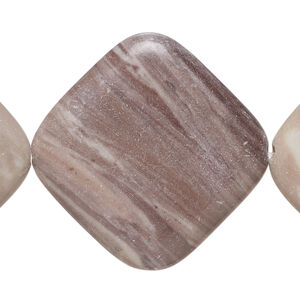 Coffee marble 1pkg1, puffed diamond bead natural, 15 inch 34-35mm