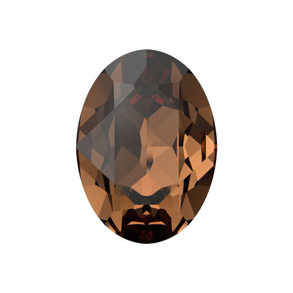Fancy stone 1pkg1 smoked topaz foil back, Crystal Passions® Regenerated 18x13mm oval 4120 image number 0