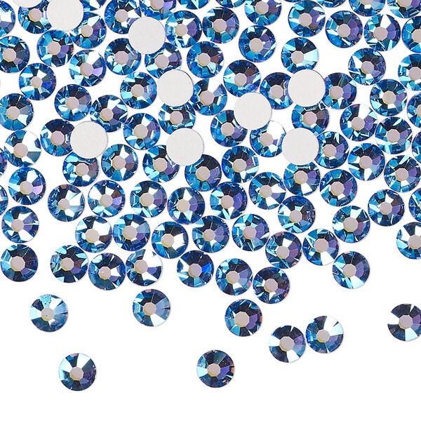 Flat back 144pk blue violet AB foil back, Preciosa MAXIMA Czech crystal rhinestone 3.8-4mm chaton rose round SS16 image number 0