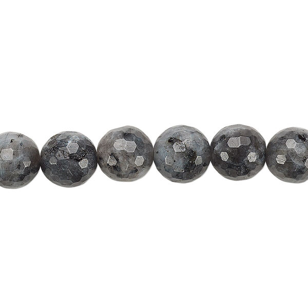 Bead, blue labradorite (natural), 8mm faceted round, B grade, Mohs hardness 6 to 6-1/2. Sold per 8-inch strand, approximately 20 beads. image number 0
