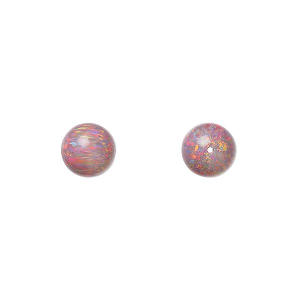 Bead, "opal" (silica and epoxy) (man-made), Mexican brown, 8mm round. Sold individually. image number 0