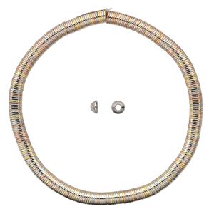 Bead cap, gold- / silver- / copper-plated steel, 4x2mm cone, fits 5-7mm bead. Sold per 6-1/2 inch strand, approximately 300 bead caps.