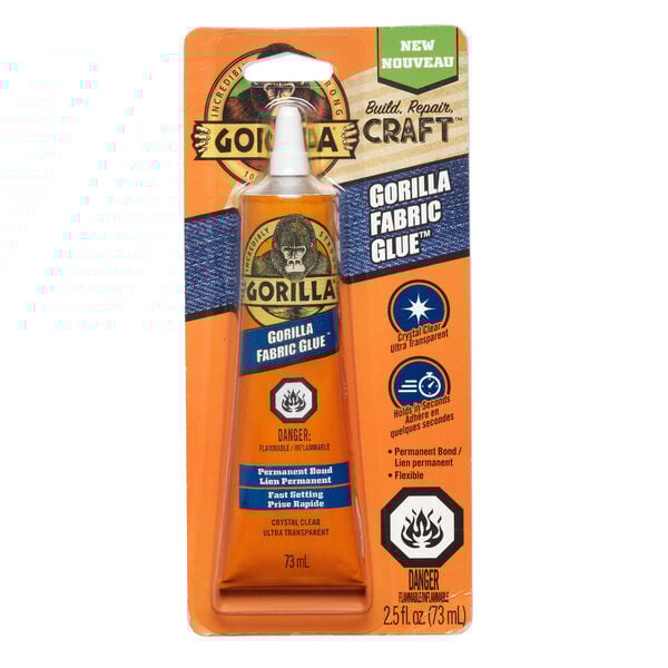 Adhesive 1pkg2.5floz, GORILLA&reg; Fabric Glue&trade;, clear image number 1