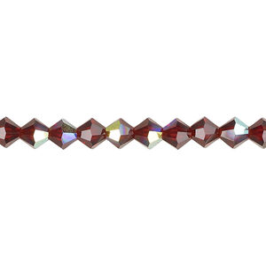 Bead 1pkg24 vivid Siam AB, Preciosa Czech crystal, 5mm bicone