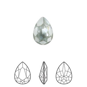 Fancy stone 1pk crystal agave ignite LacquerPRO, Crystal Passions® 14x10mm pear 4320