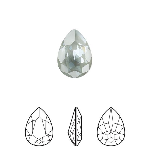 Fancy stone 1pk crystal agave ignite LacquerPRO, Crystal Passions® 14x10mm pear 4320 image number 0