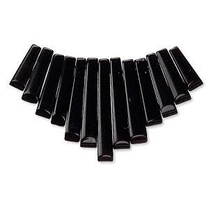 Black onyx 1pkg13, fan focal 26x10mm-29x12mm