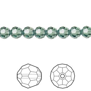 Bead 12pk erinite, Crystal Passions® 6mm round 5000