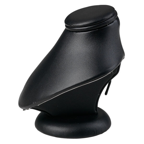 Display, necklace, leatherette, black, 3-3/4 x 3-1/2 x 3-1/4 inches. Sold individually. image number 1