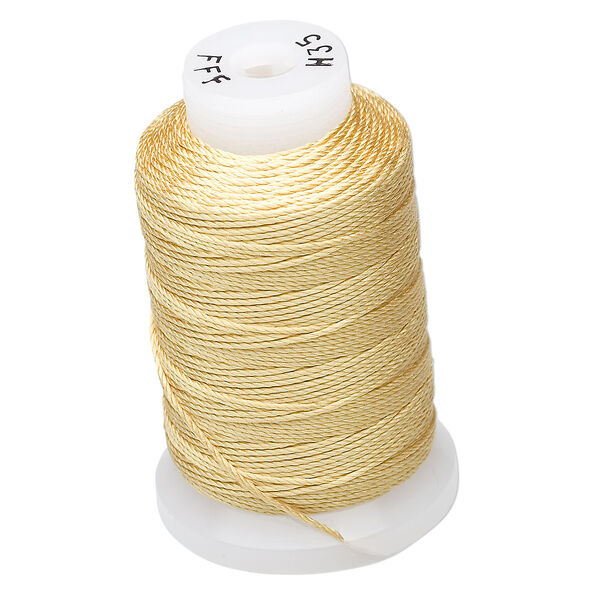 Thread, Purely Silk™, gold, size FFF. Sold per 92-yard spool. image number 0