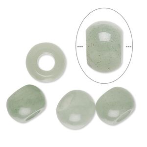 Green aventurine 1pkg4, hand-cut rondelle bead natural 12x9mm Dione®