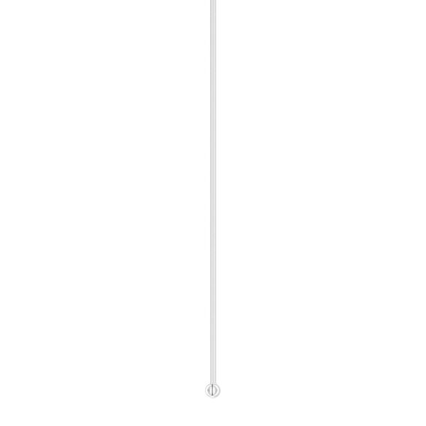 Head pin, silver-plated brass, 2 inches with 1.5mm ball, 23 gauge. Sold per pkg of 100. image number 0
