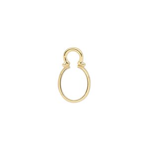 Drop, Cinch Mount, 14Kt gold-filled, 10x8mm oval setting. Sold individually.