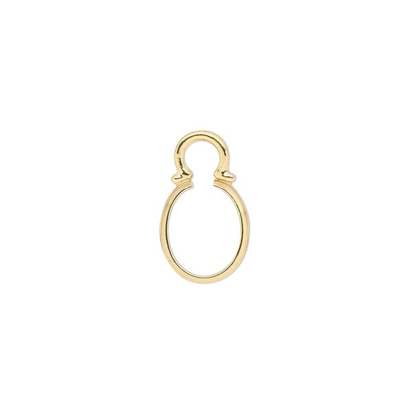 Drop, Cinch Mount, 14Kt gold-filled, 10x8mm oval setting. Sold individually. image number 0