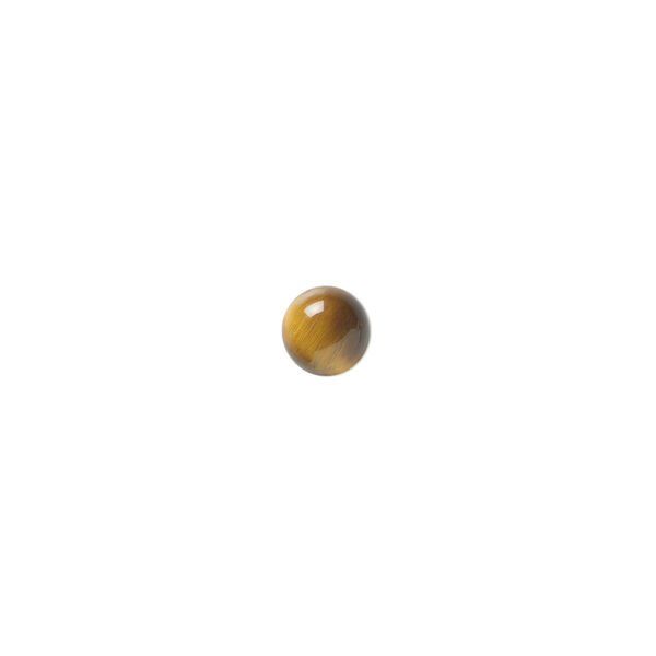 Cabochon, tigereye (natural), 6mm calibrated round, B grade, Mohs hardness 7. Sold per pkg of 10. image number 0