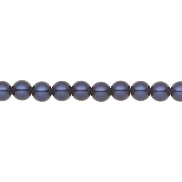 Pearl 500pk dark blue, Preciosa Czech crystal 5mm round image number 0