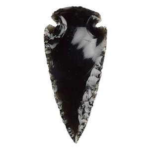 Black obsidian 1pkg1, hand-knapped undrilled arrowhead gift natural 2x1.125 to 2.6x0.375 inch