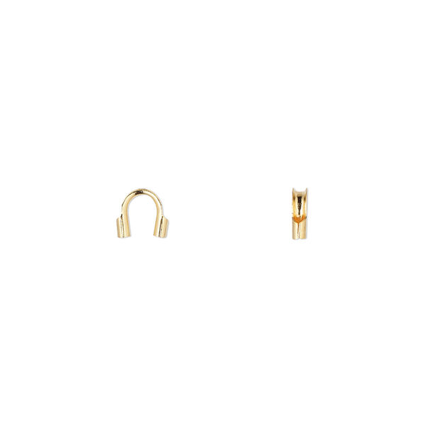 Wire protector, Accu-Guard™, gold-plated brass, 5mm tube. Sold per pkg of 100. image number 0