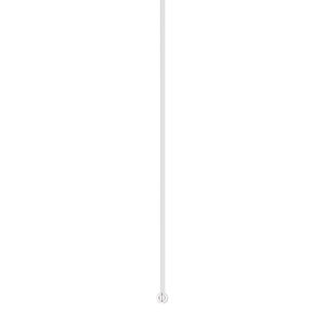 Head pin, silver-plated brass, 2 inches with 1.5mm ball, 23 gauge. Sold per pkg of 10.