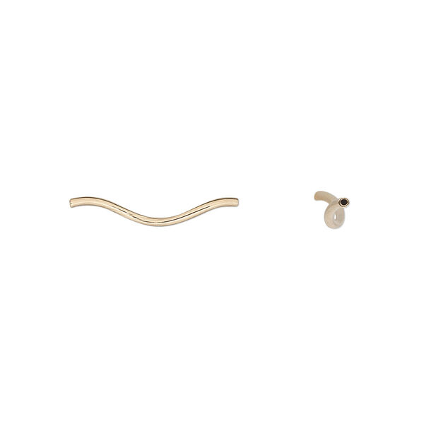Bead, 14Kt gold-filled, 17.5x1mm spiral tube. Sold per pkg of 10. image number 0