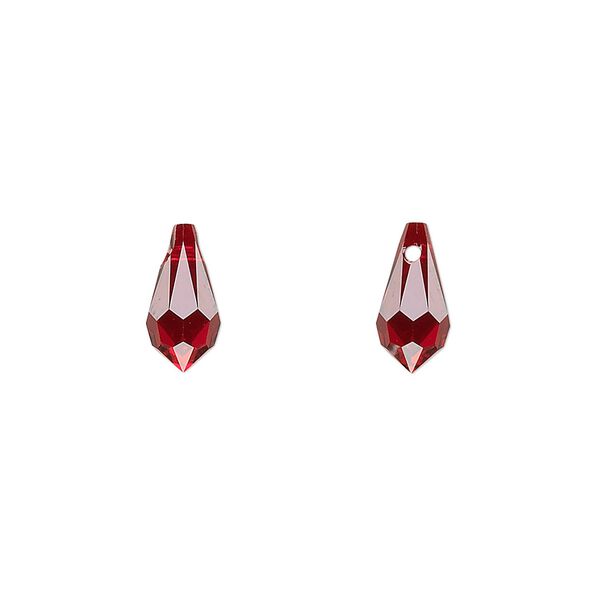 Drop 24pk Siam, Crystal Passions® 11x5.5mm pendant teardrop 6000 image number 0