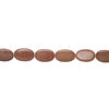 Red-brown marble 1pkg1, puffed oval bead natural, 15 inch 29x20-30x21mm image number 1